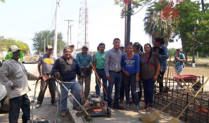 trabajos de limpieza, rehabilitación y alumbrado público en N.C.P. Morelos